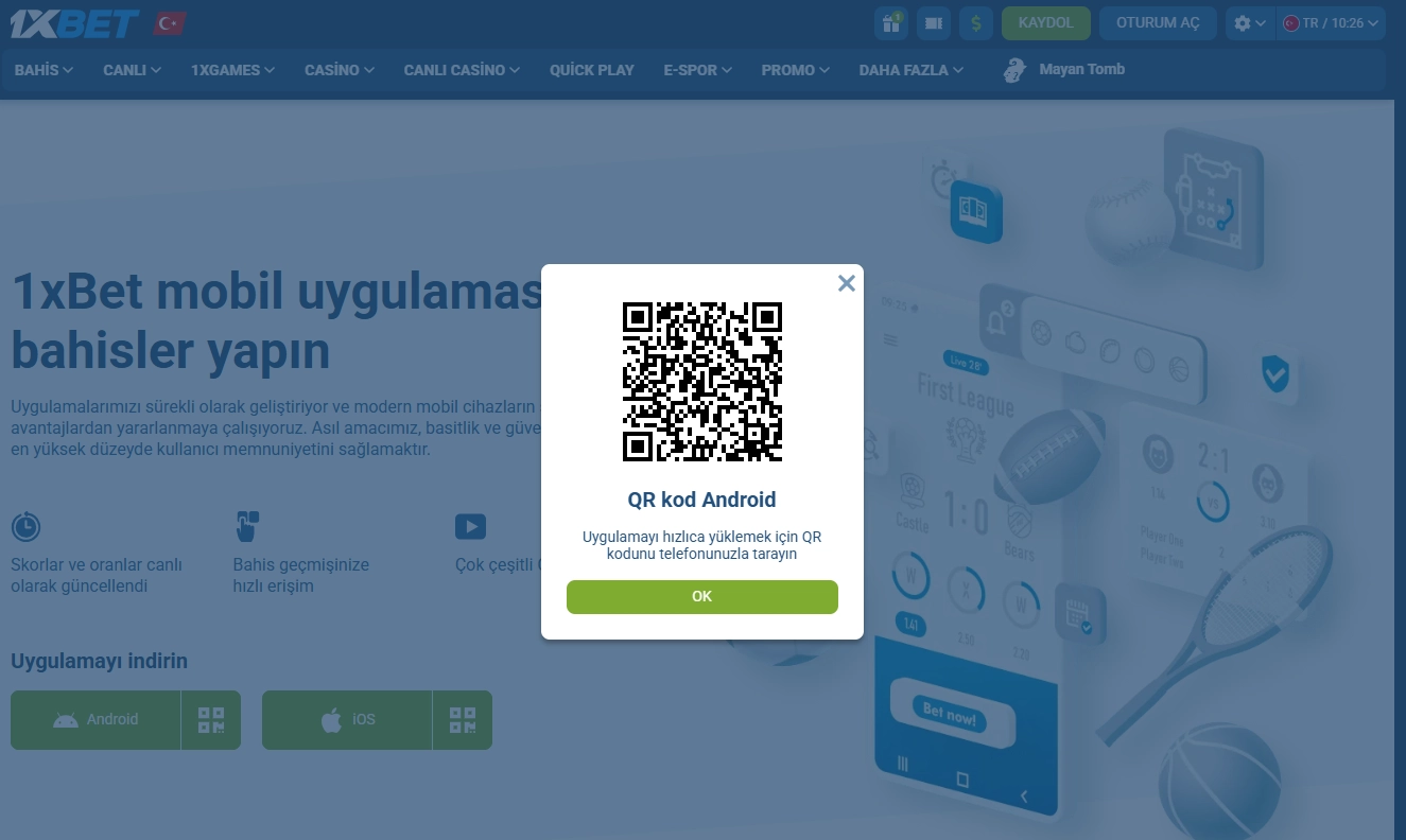 1xBet APK dosyasının güvenli kaynağı